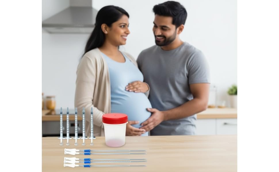 Home Insemination Kit with IUI catheters, syringes and collection containers