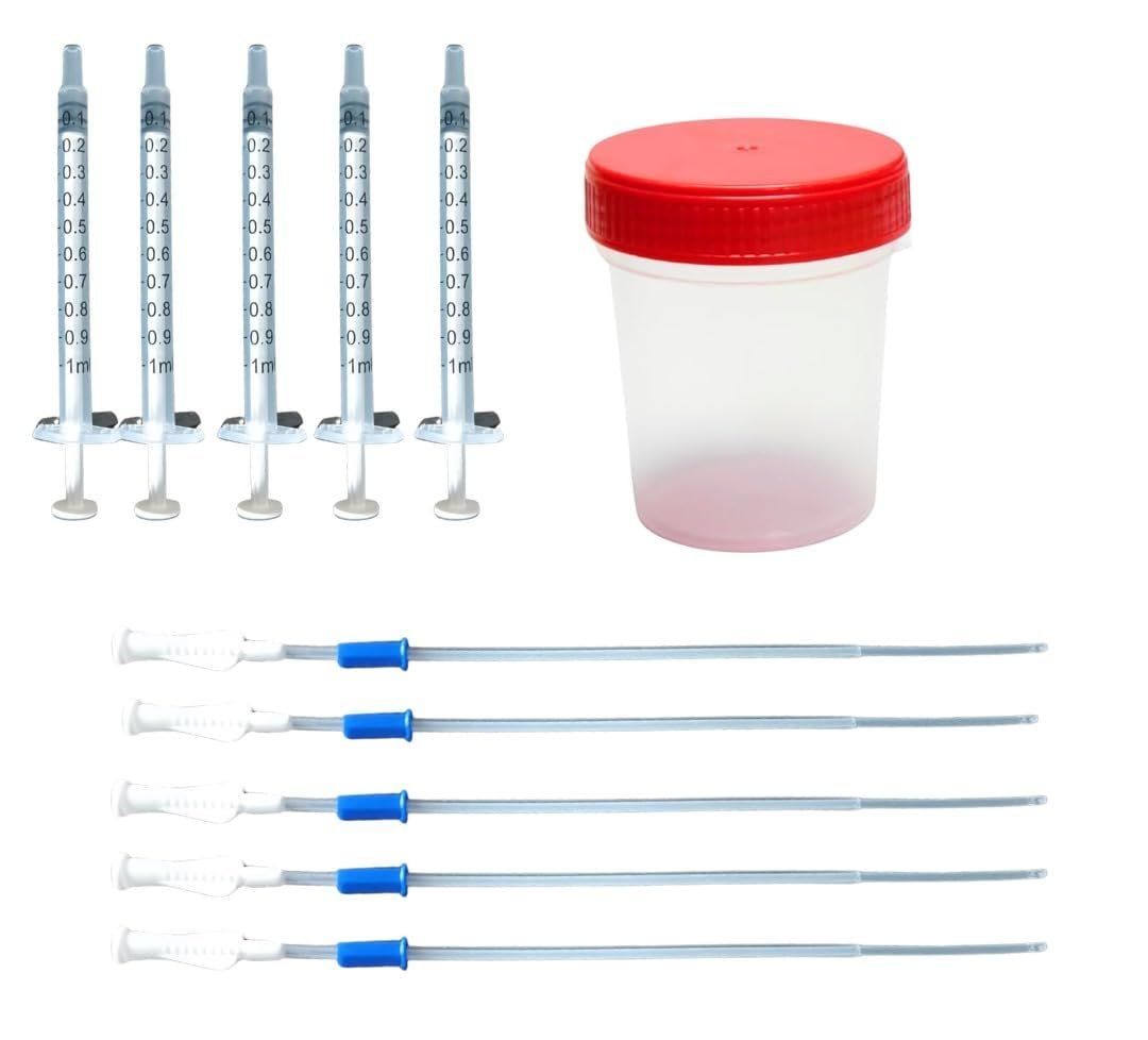 Home Insemination Kit with IUI catheters, syringes and collection containers - 1 Container